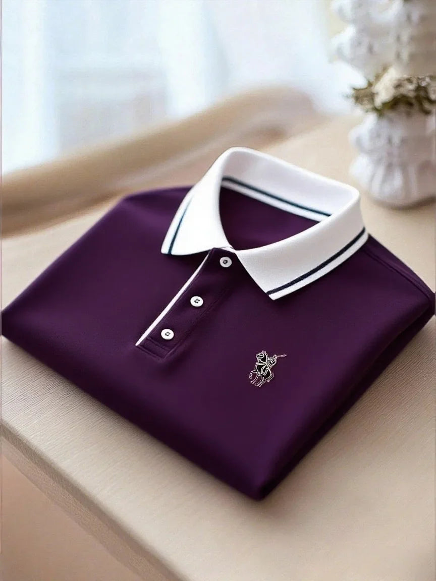 ELVAN Luxury Business Casual Printed Polo – Smart Fashion Wear