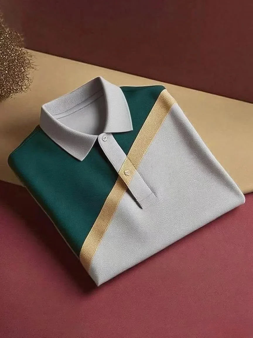 ELVAN Prestige Button Polo Shirt โ Smart Casual Loose Fit Look