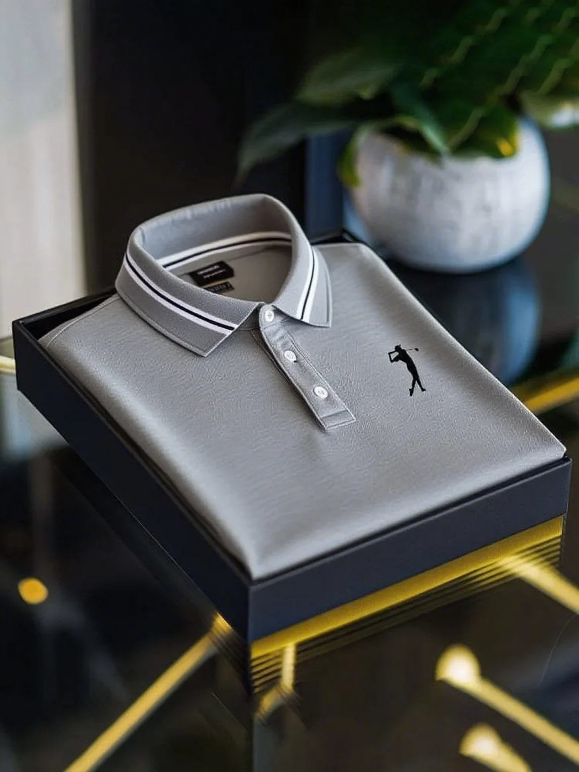 ELVAN Modern Business Casual Polo โ Printed Short Sleeve Style