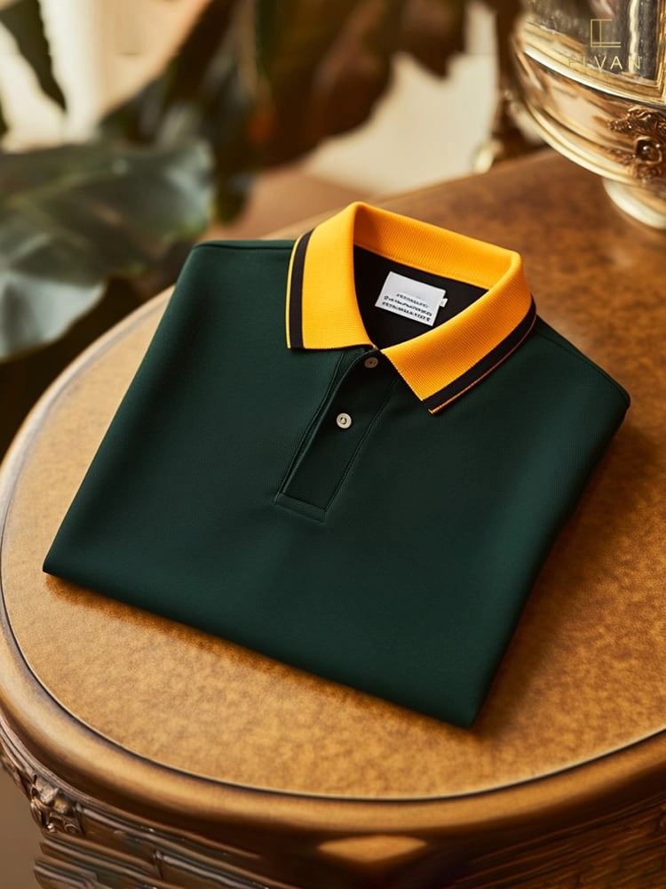 ELVAN Classic Check Logo Polo โ Premium Short Sleeve Edition