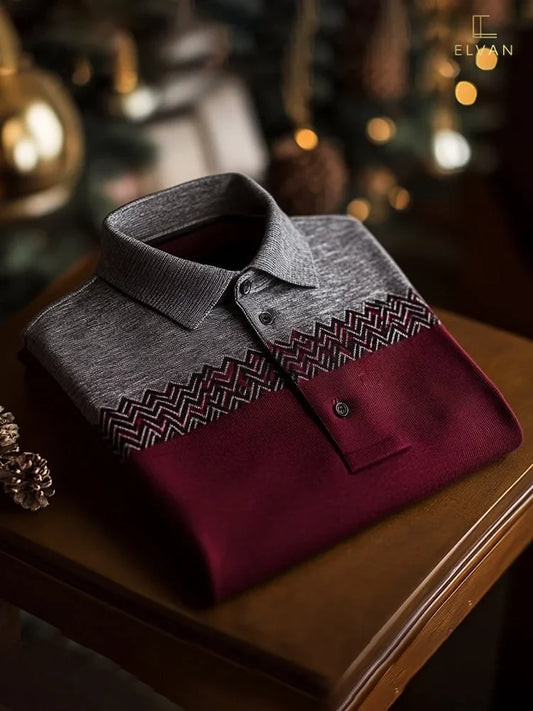 ELVAN Luxury Lifestyle Polo Shirt – Executive Stripe Collection