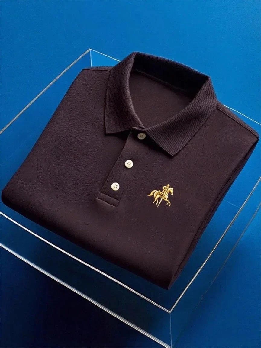 ELVAN Premium Mixed Print Elastic Polo – Business Casual Edition