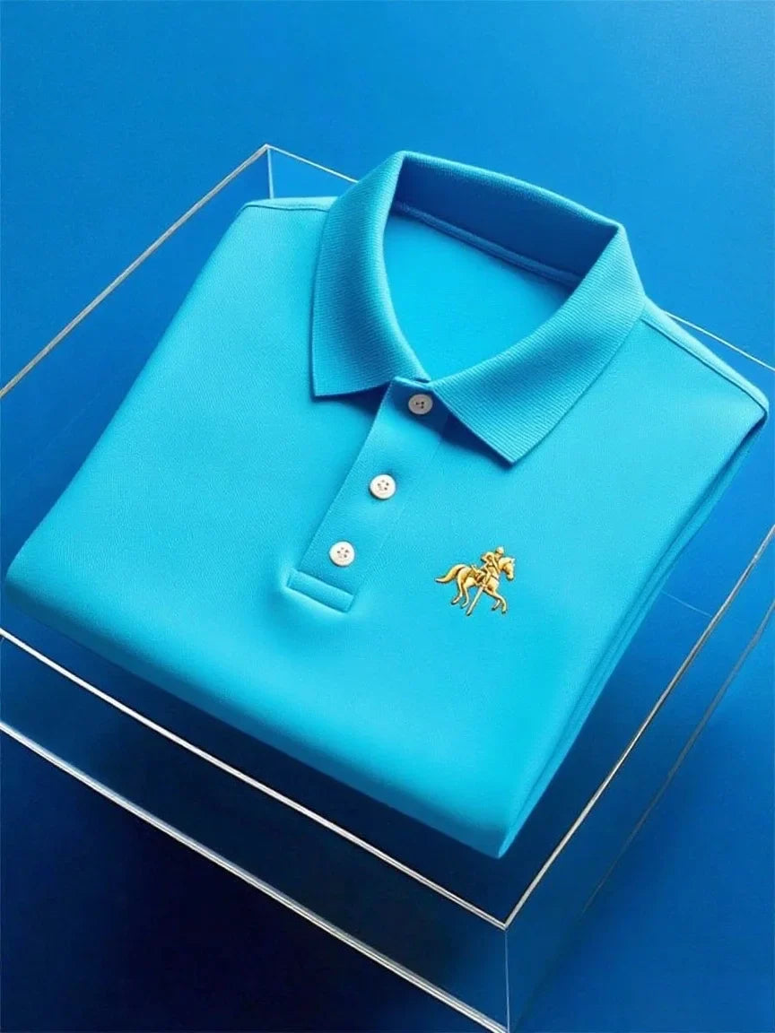 ELVAN Premium Mixed Print Elastic Polo – Business Casual Edition
