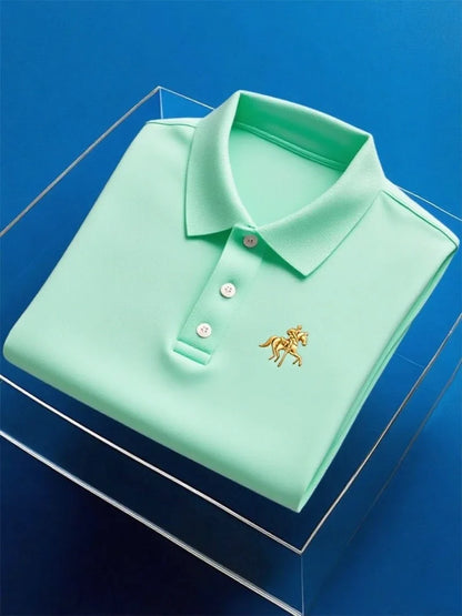 ELVAN Premium Mixed Print Elastic Polo – Business Casual Edition