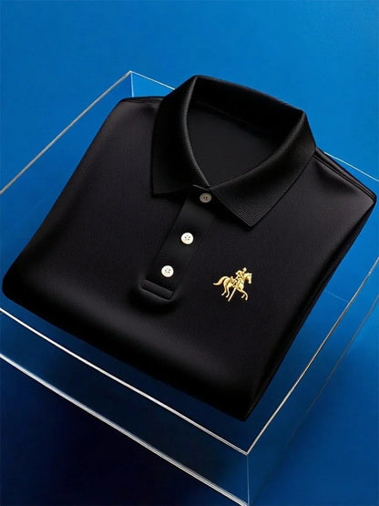 ELVAN Premium Mixed Print Elastic Polo – Business Casual Edition
