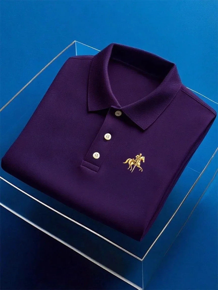 ELVAN Premium Mixed Print Elastic Polo – Business Casual Edition