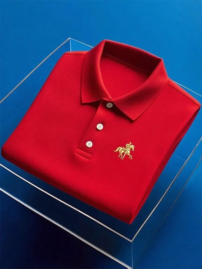 ELVAN Premium Mixed Print Elastic Polo – Business Casual Edition