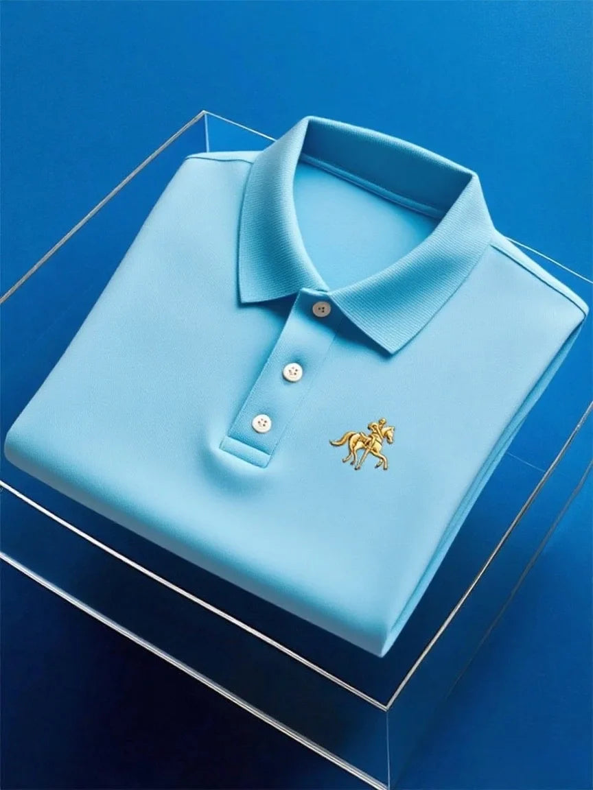 ELVAN Premium Mixed Print Elastic Polo – Business Casual Edition