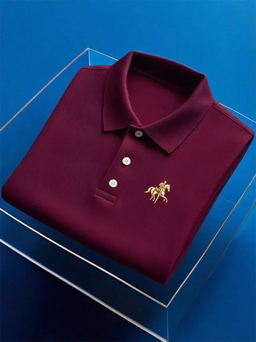 ELVAN Premium Mixed Print Elastic Polo – Business Casual Edition