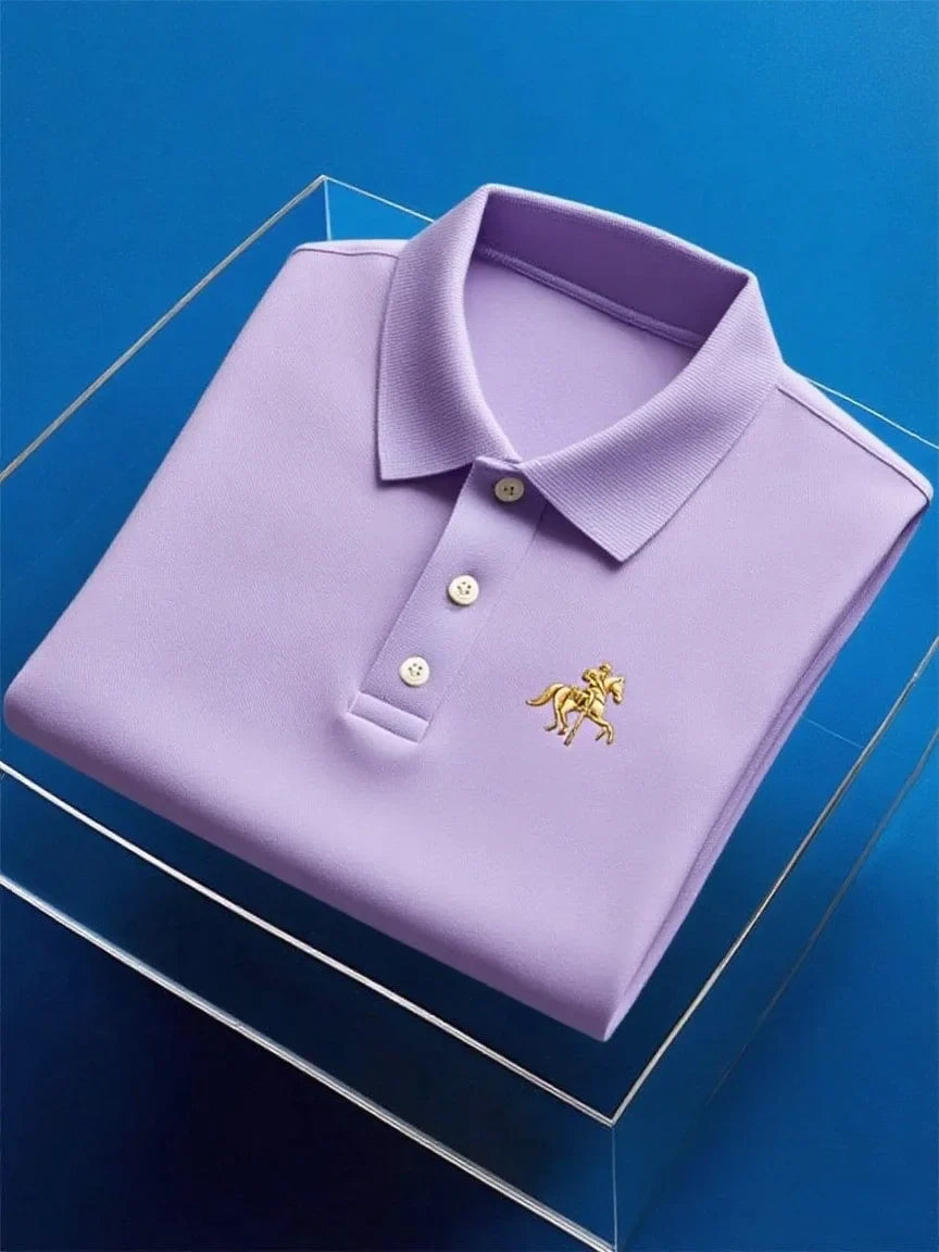 ELVAN Premium Mixed Print Elastic Polo – Business Casual Edition
