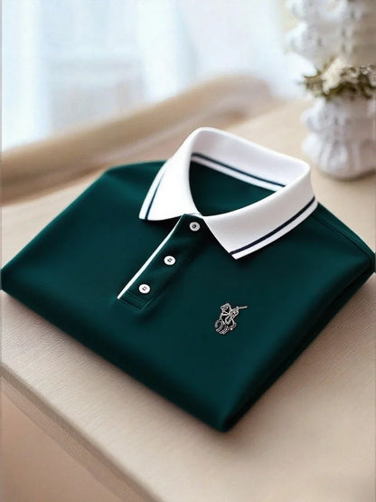 ELVAN Luxury Business Casual Printed Polo – Smart Fashion Wear
