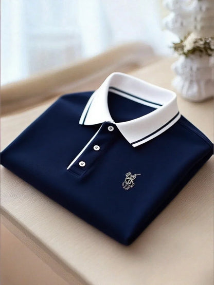 ELVAN Luxury Business Casual Printed Polo – Smart Fashion Wear