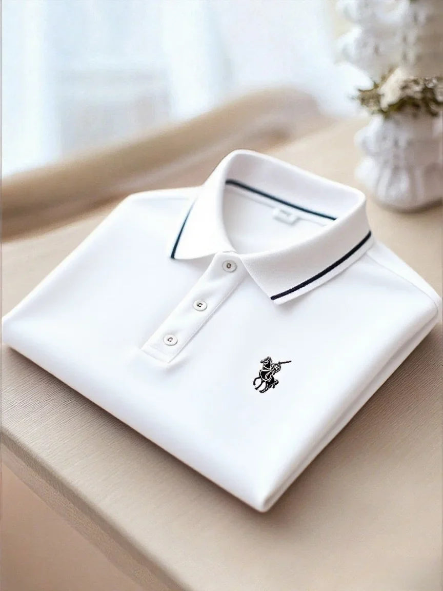 ELVAN Luxury Business Casual Printed Polo – Smart Fashion Wear