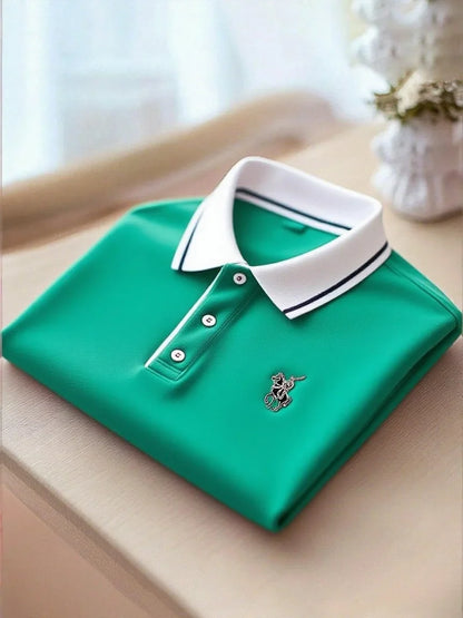 ELVAN Luxury Business Casual Printed Polo – Smart Fashion Wear