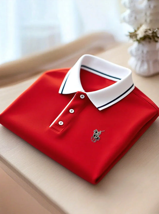 ELVAN Luxury Business Casual Printed Polo – Smart Fashion Wear