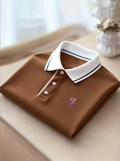 ELVAN Luxury Business Casual Printed Polo – Smart Fashion Wear