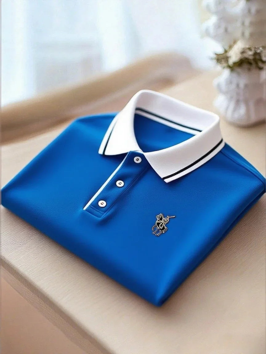ELVAN Luxury Business Casual Printed Polo – Smart Fashion Wear