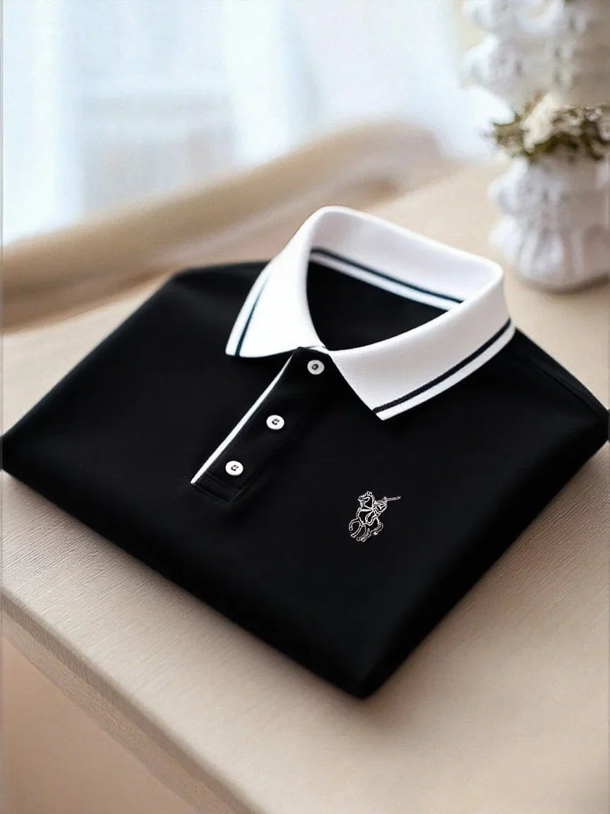 ELVAN Luxury Business Casual Printed Polo – Smart Fashion Wear