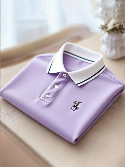 ELVAN Luxury Business Casual Printed Polo – Smart Fashion Wear