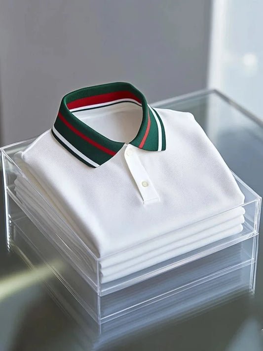 ELVAN Business Button-Down Polo – Premium Short Sleeve Edition