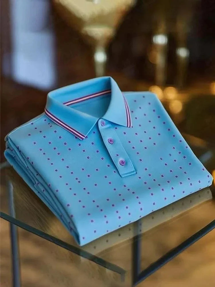 ELVAN Signature Business Plaid Polo – Premium Loose Fit Wear
