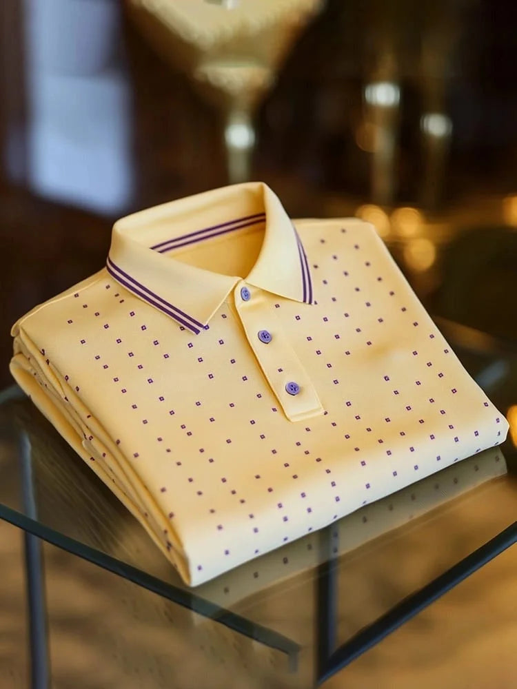 ELVAN Signature Business Plaid Polo – Premium Loose Fit Wear
