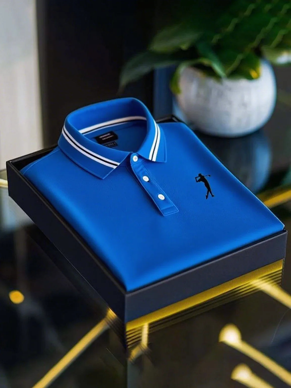 ELVAN Modern Business Casual Polo – Printed Short Sleeve Style