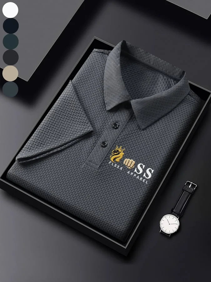 ELVAN Gentleman Waffle Print Polo Shirt – Modern Style Wear