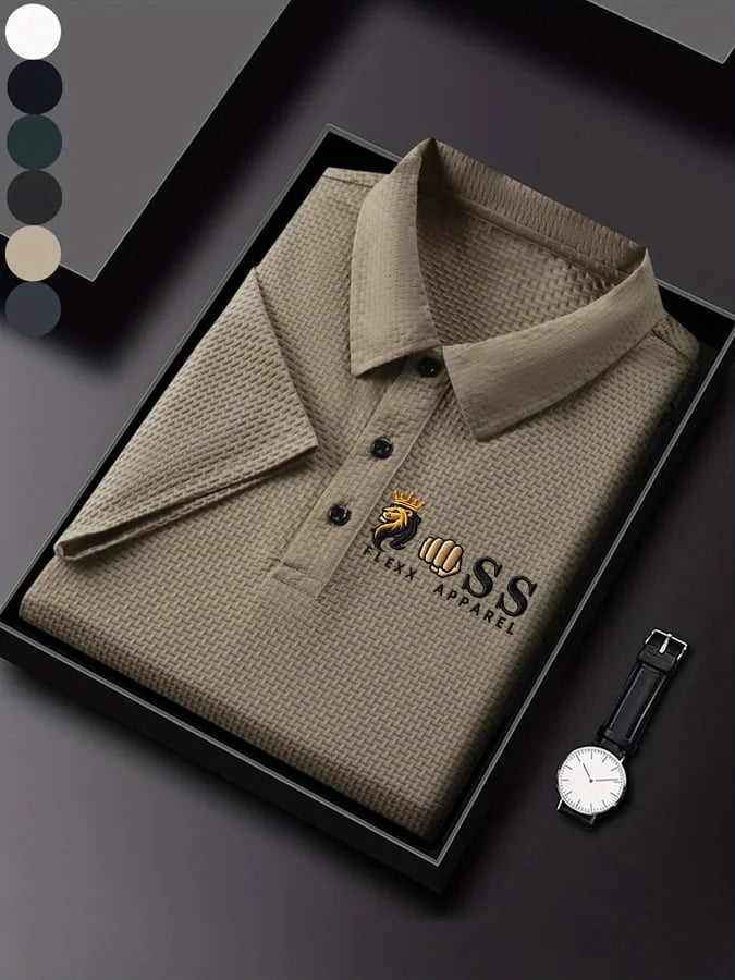 ELVAN Gentleman Waffle Print Polo Shirt – Modern Style Wear