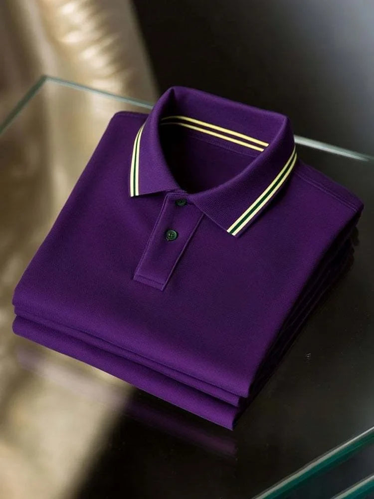 ELVAN Signature Business Stripe Polo – Premium Office Wear