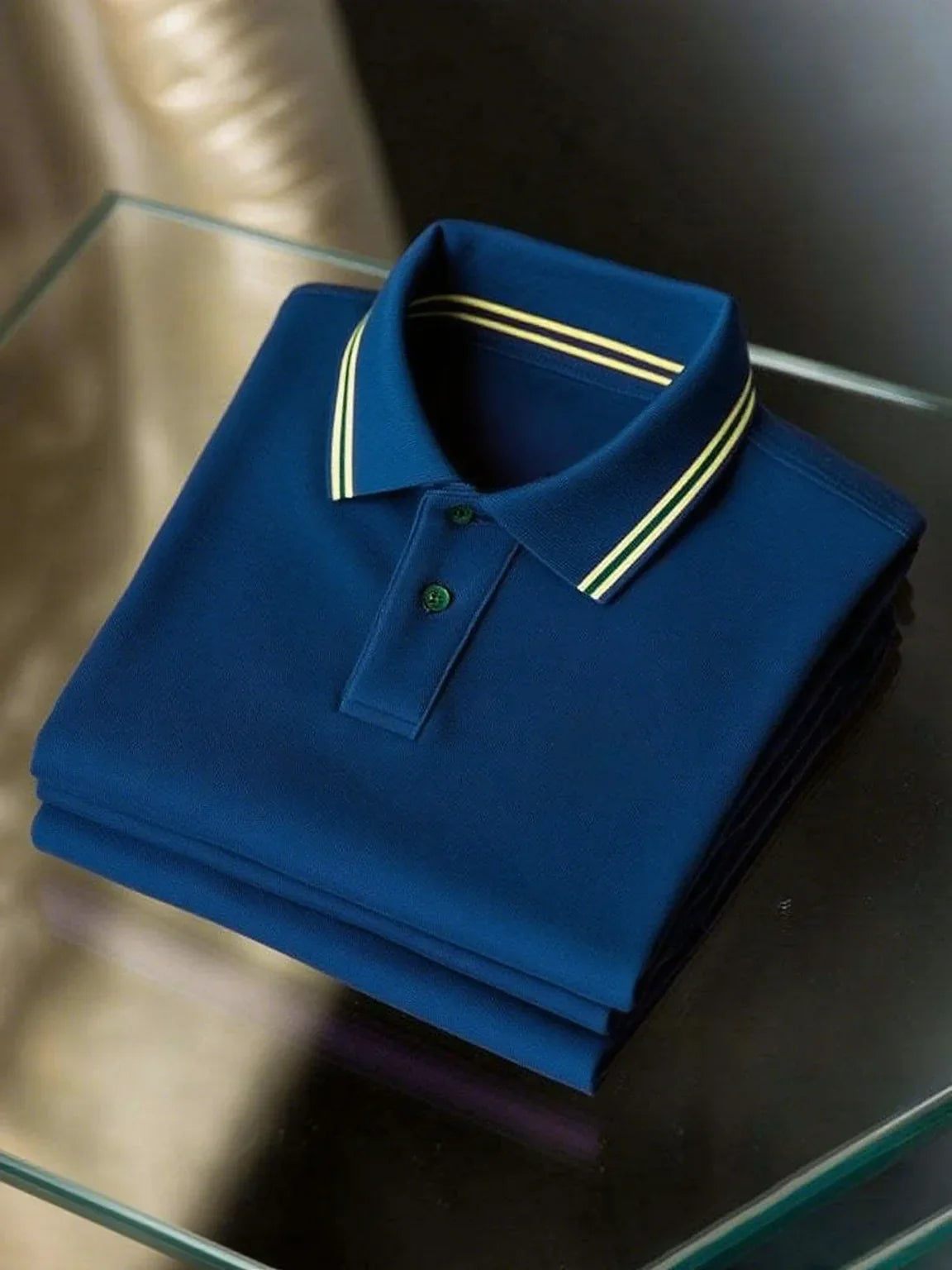 ELVAN Signature Business Stripe Polo – Premium Office Wear