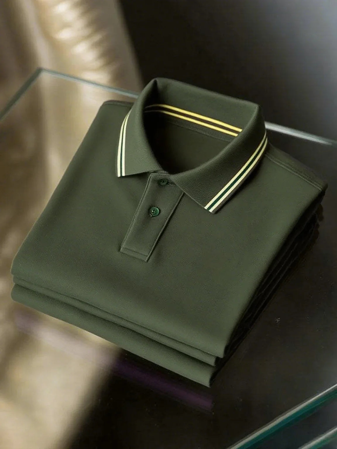 ELVAN Signature Business Stripe Polo – Premium Office Wear