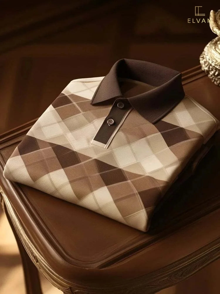 ELVAN Signature Plaid Polo Shirt – Premium Lifestyle Wear