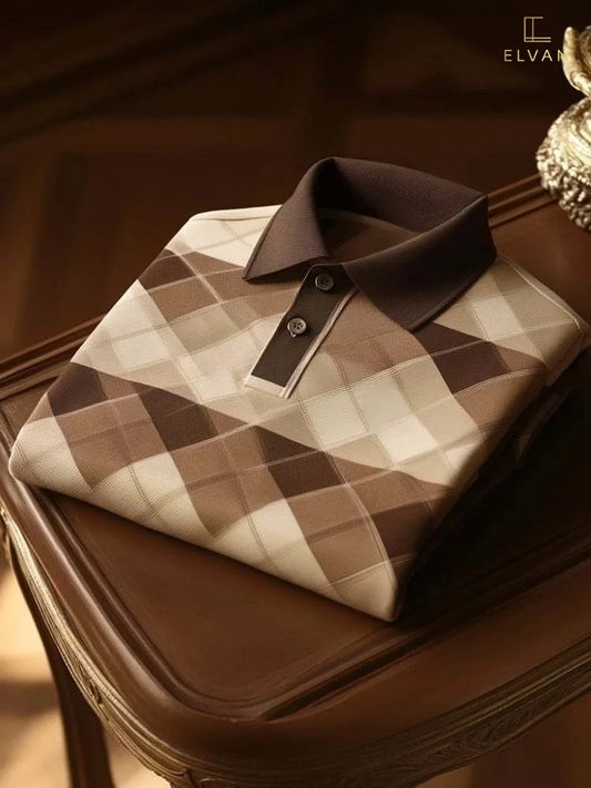 ELVAN Signature Plaid Polo Shirt – Premium Lifestyle Wear