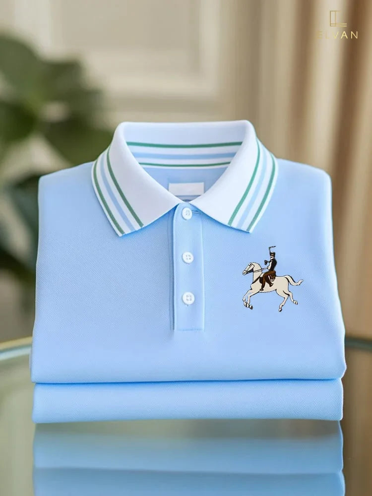 ELVAN Royal Business Casual Polo – Modern Logo Design