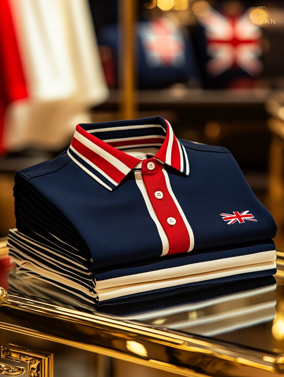 ELVAN Signature Flag Casual Polo – Premium Men’s Collection